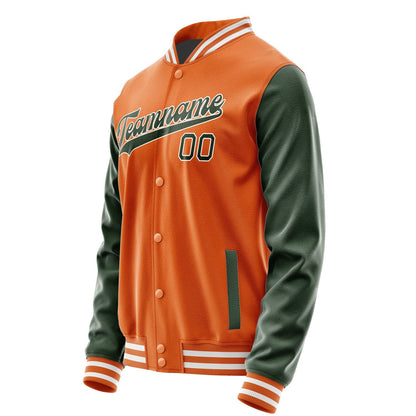 Custom Orange Dark Green Jacket JA2828062818B31806