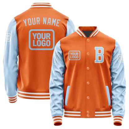 Custom Orange Light Blue Jacket JA282808281818080818
