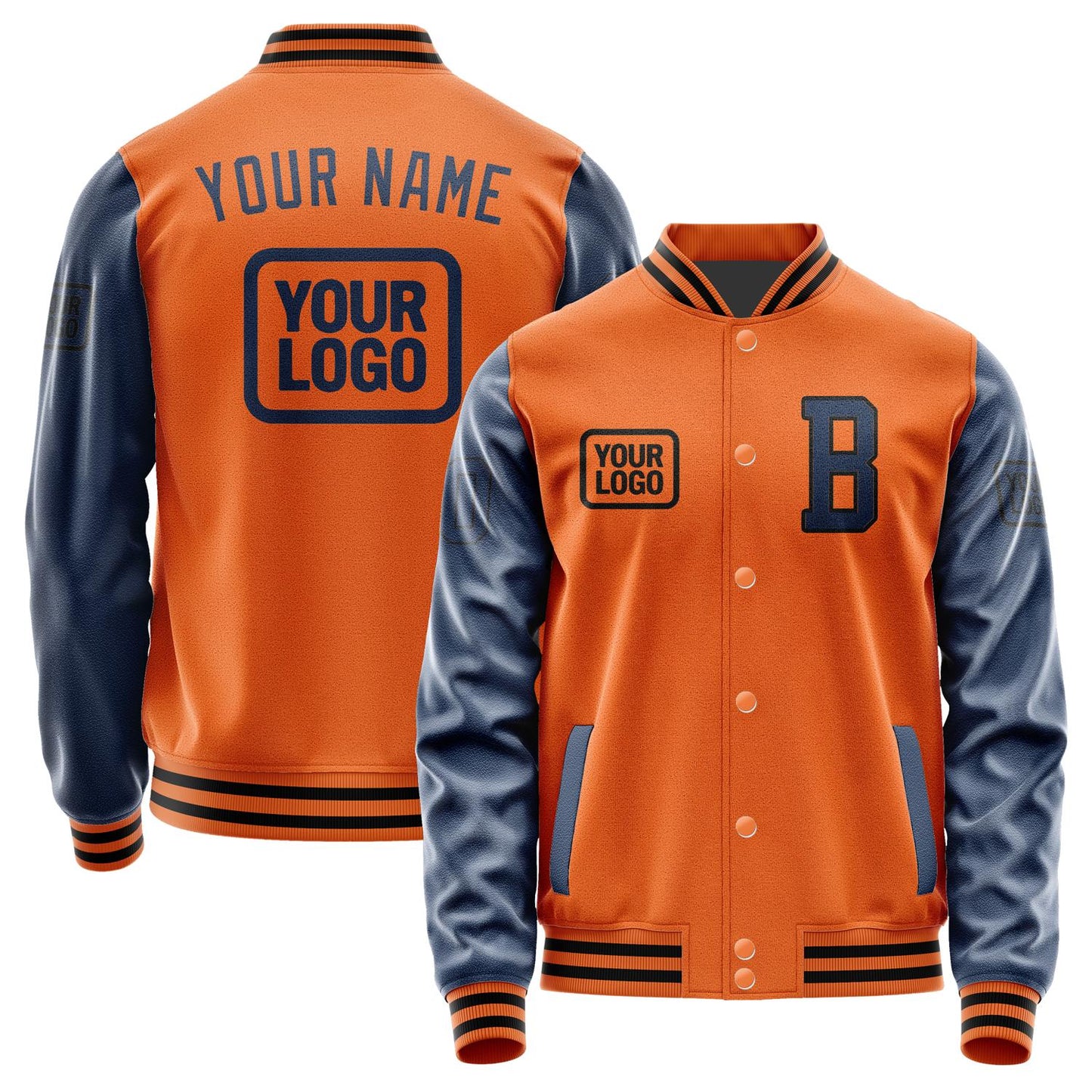 Custom Orange Blue Jacket JA282810281717101017