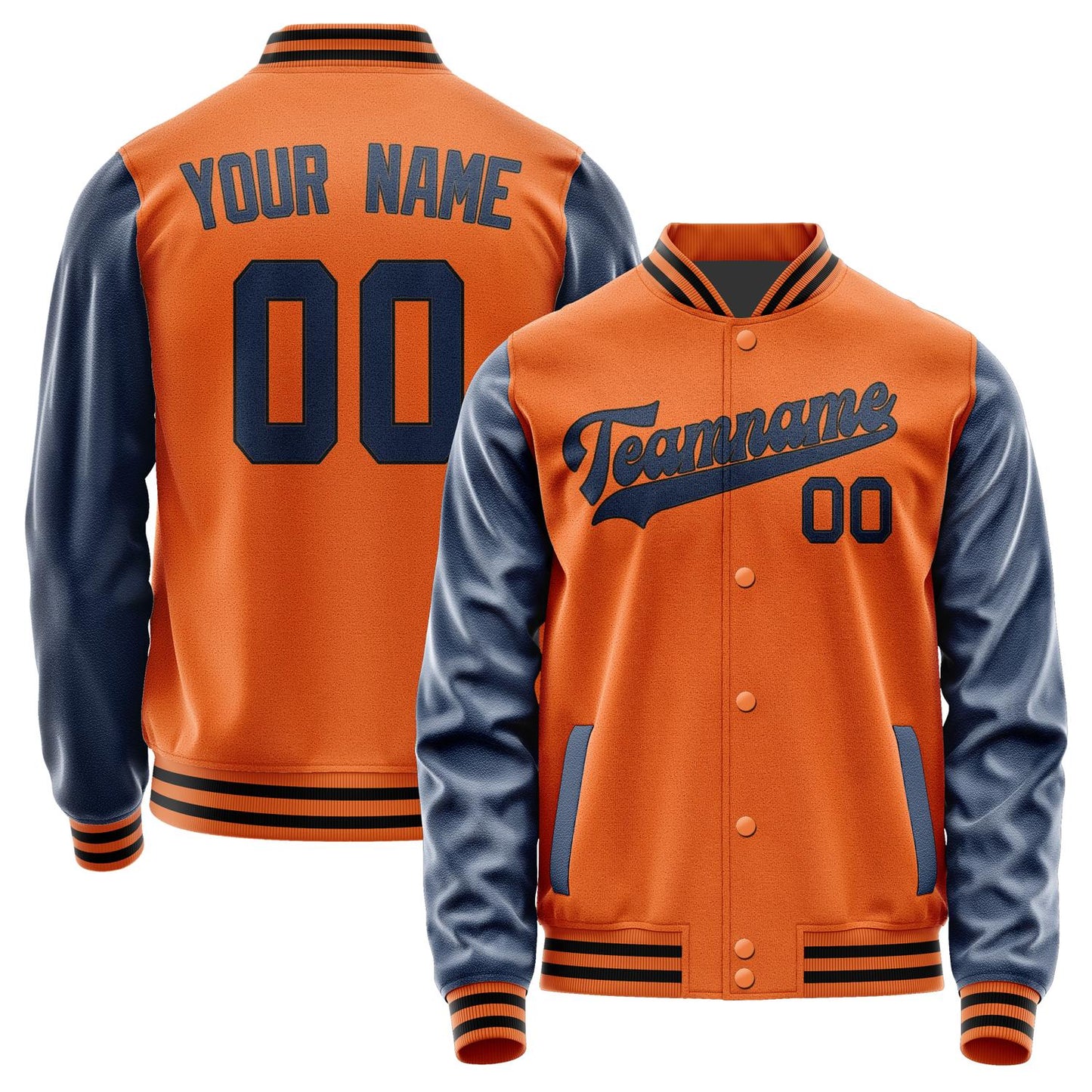 Custom Orange Blue Jacket JA2828102817B31710