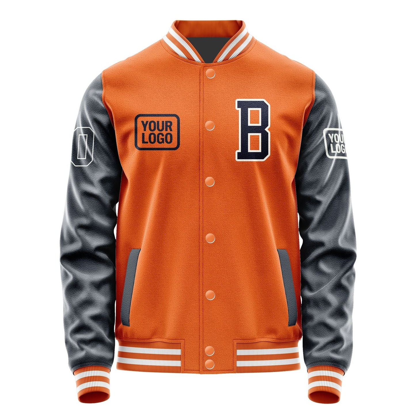 Custom Orange Navy Jacket JA282811281818111118