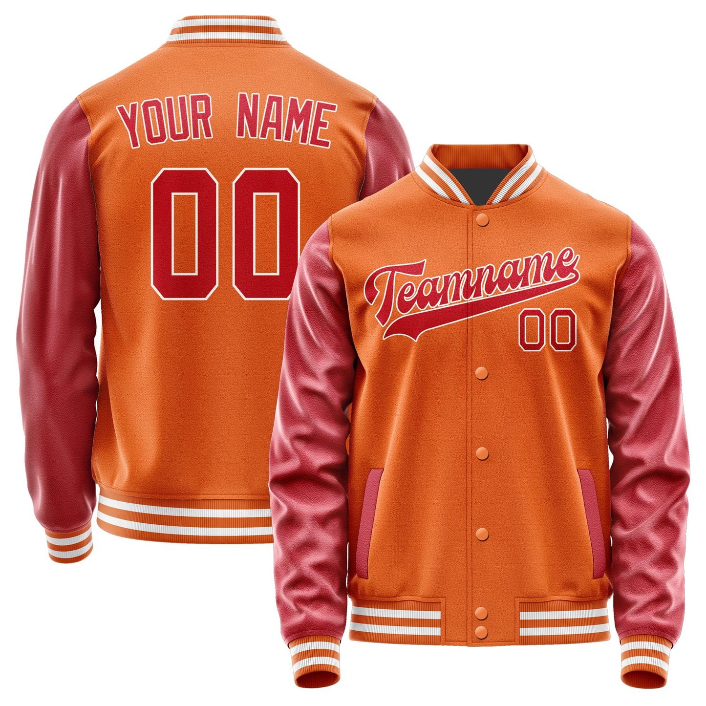 Custom Orange Red Jacket JA2828142818B31814