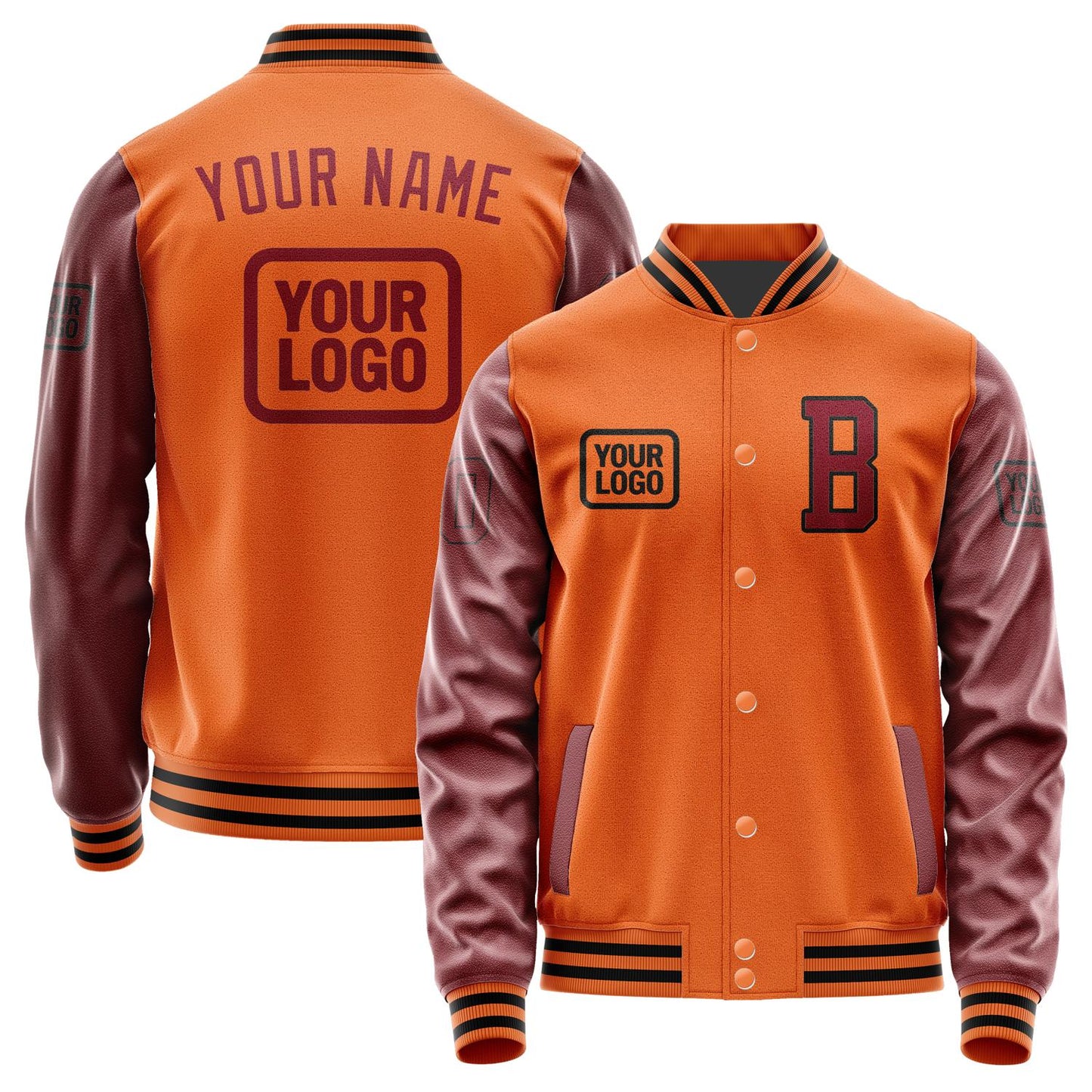 Custom Orange Crimson Red Jacket JA282815281717151517