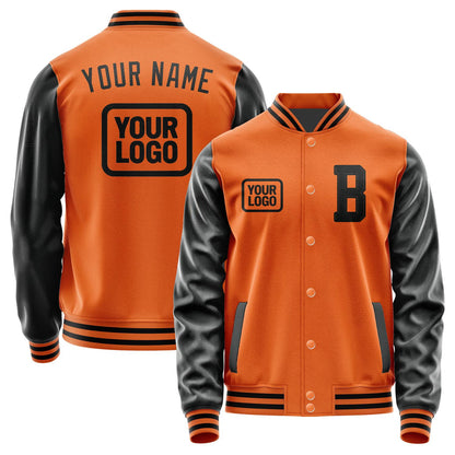 Custom Orange Black Jacket JA282817281717171717