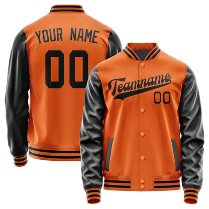 Custom Orange Black Jacket JA2828172817B31717