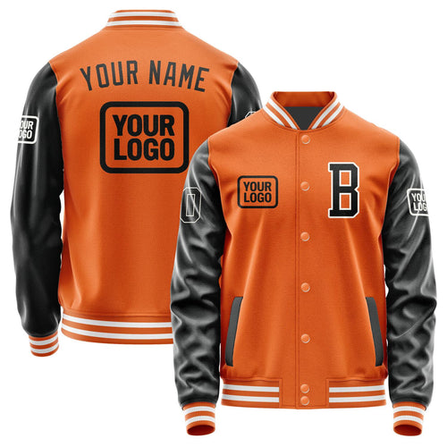 Custom Orange Black Jacket JA282817281818171718