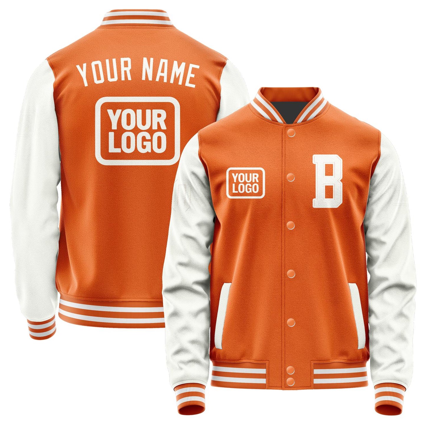 Custom Orange White Jacket JA282818281818181818