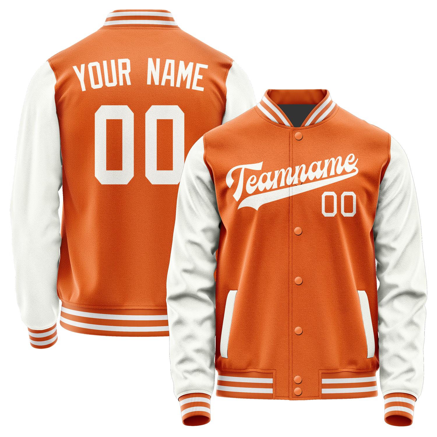 Custom Orange White Jacket JA2828182818B31818