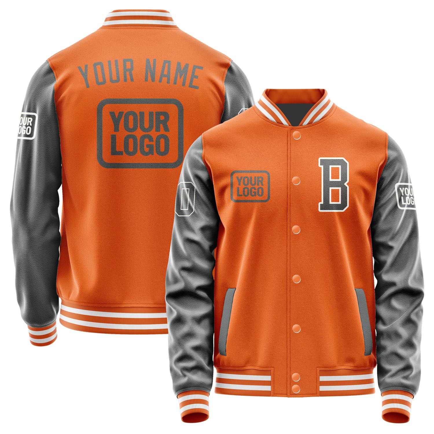 Custom Orange Dark Grey Jacket JA282820281818202018