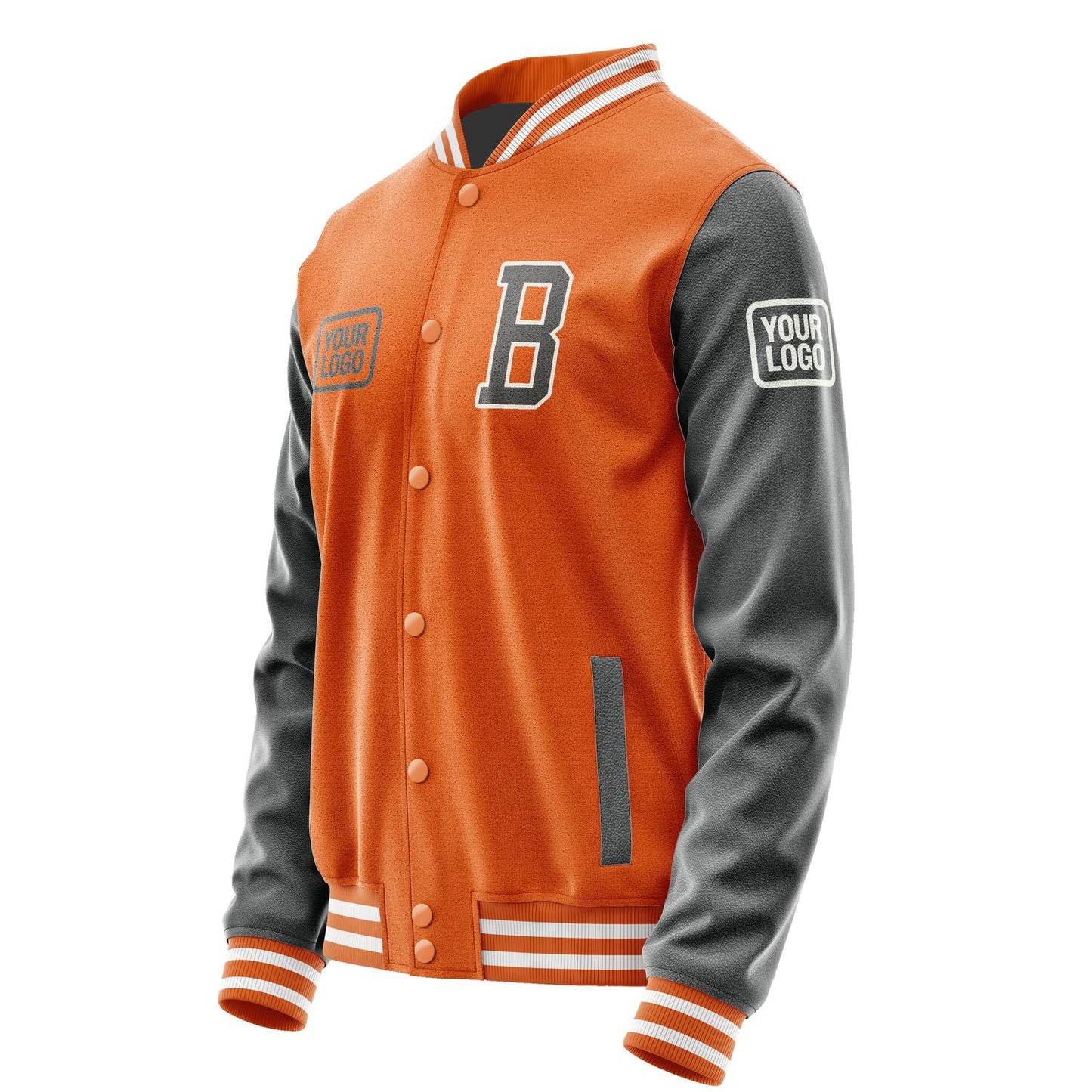 Custom Orange Dark Grey Jacket JA282820281818202018