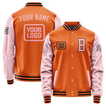 Custom Orange Light Pink Jacket JA282821281717212117