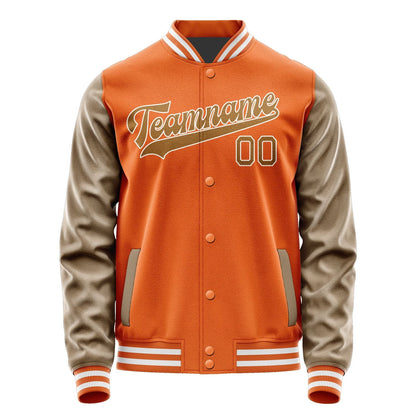 Custom Orange Khaki Jacket JA2828222818B31822