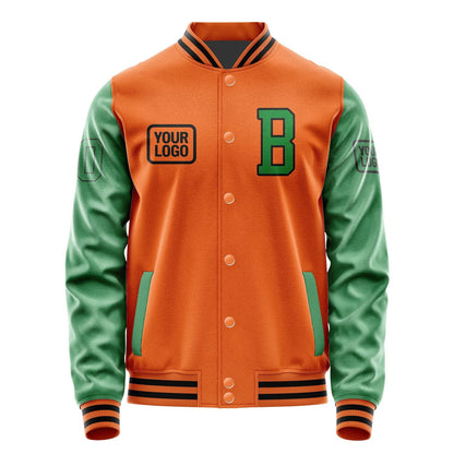 Custom Orange Emerald Green Jacket JA282824281717242417