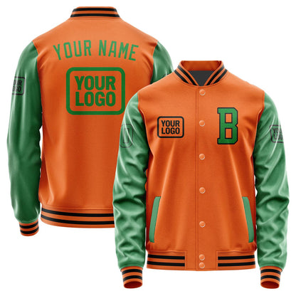 Custom Orange Emerald Green Jacket JA282824281717242417