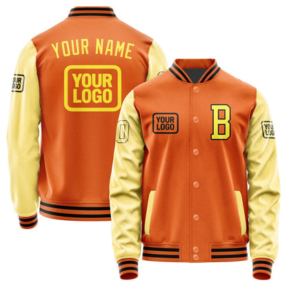 Custom Orange Light Yellow Jacket JA282826281717262617