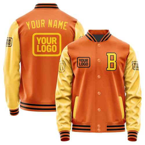 Custom Orange Gold Jacket JA282830281717303017