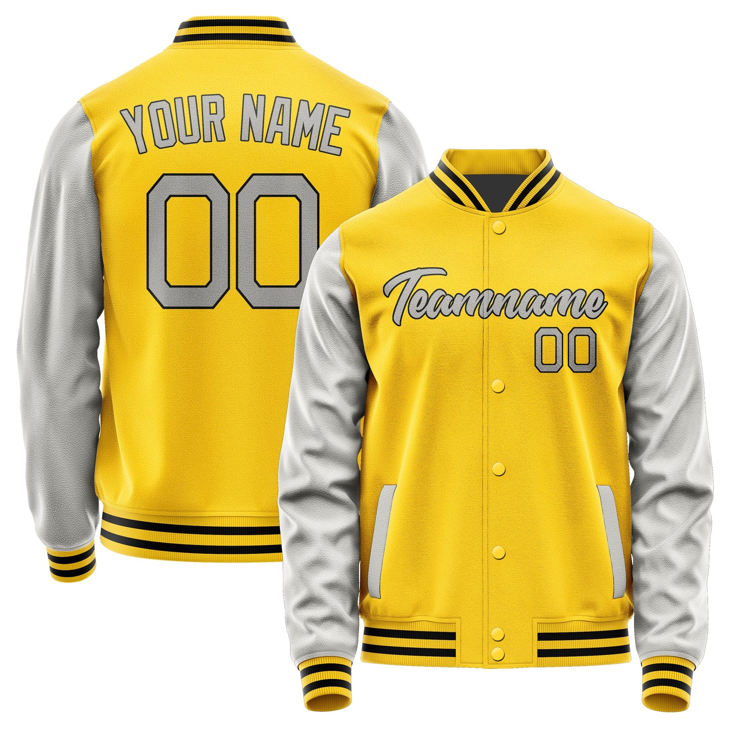 Custom Gold Gray Jacket JA3030043017B21704