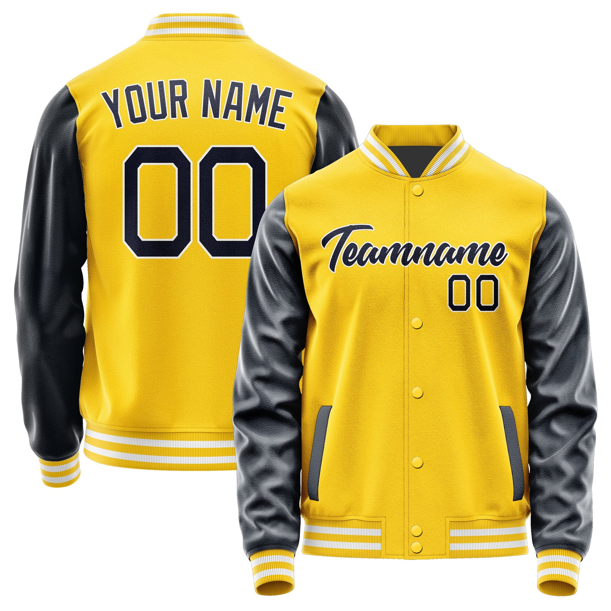 Custom Gold Navy Jacket JA3030113018B21811