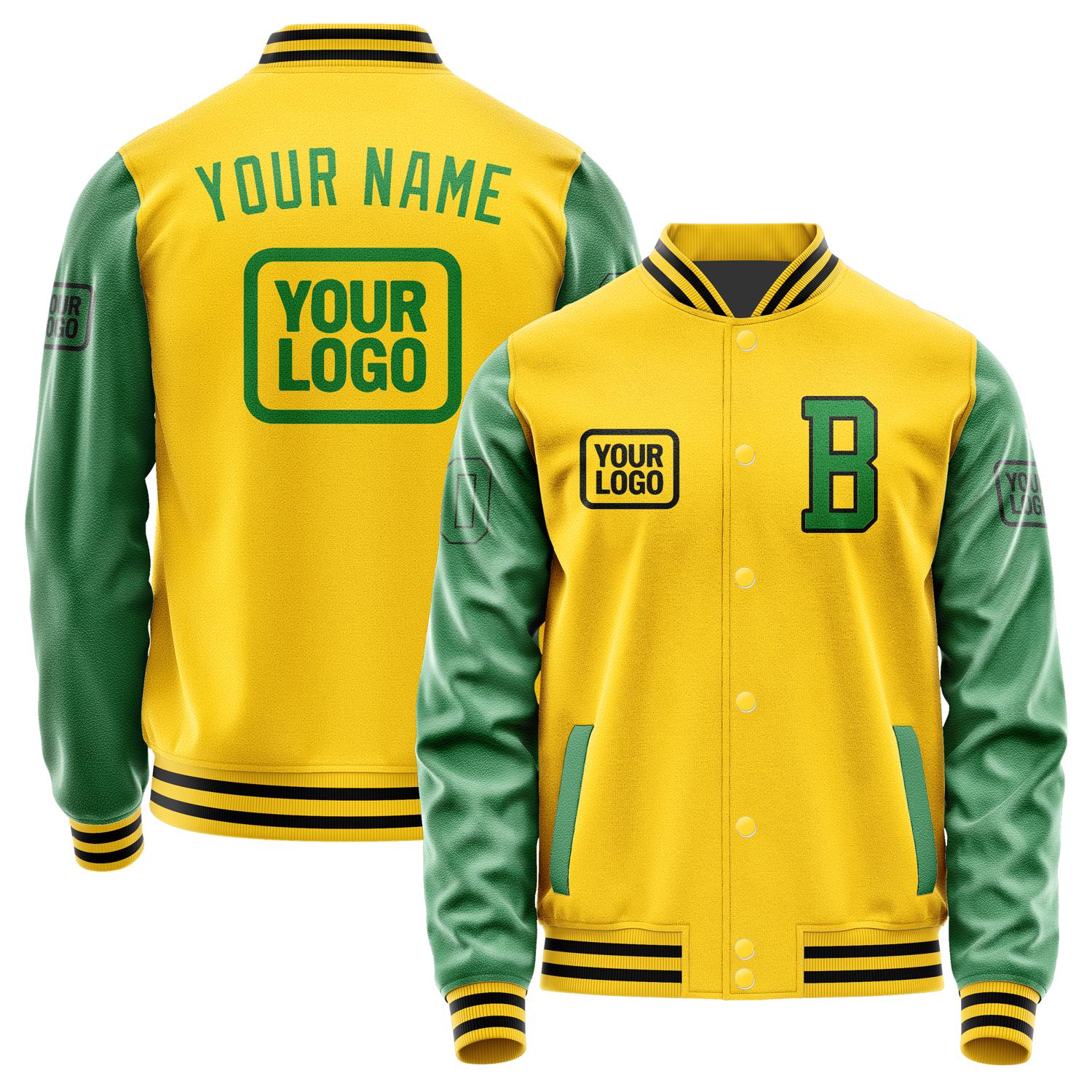 Custom Gold Emerald Green Jacket JA303024301717242417