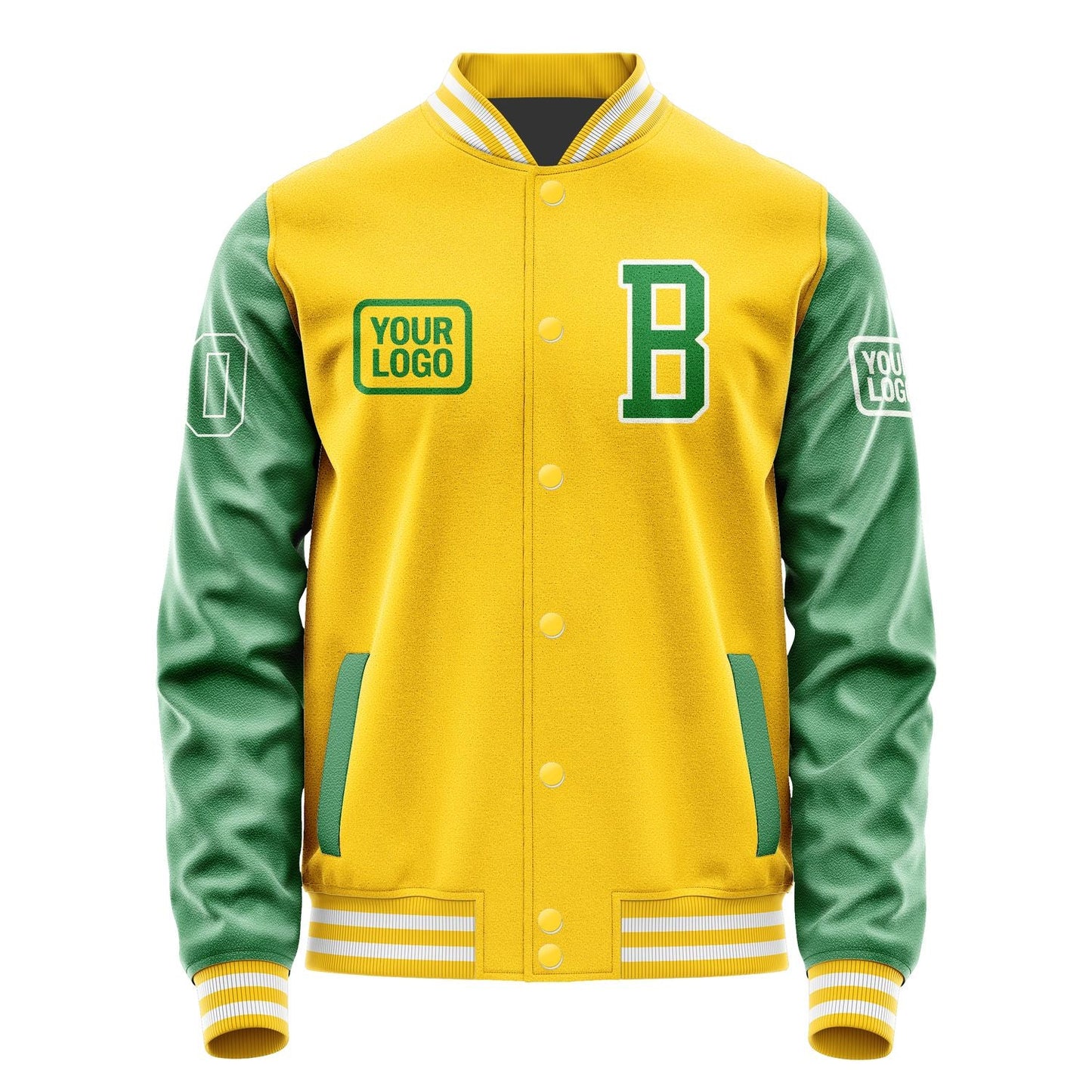 Custom Gold Emerald Green Jacket JA303024301818242418