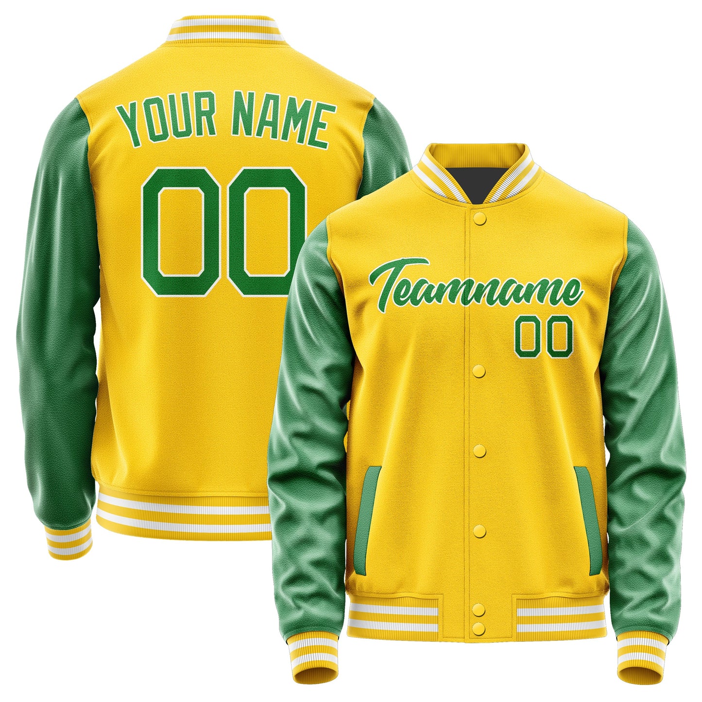 Custom Gold Emerald Green Jacket JA3030243018B21824