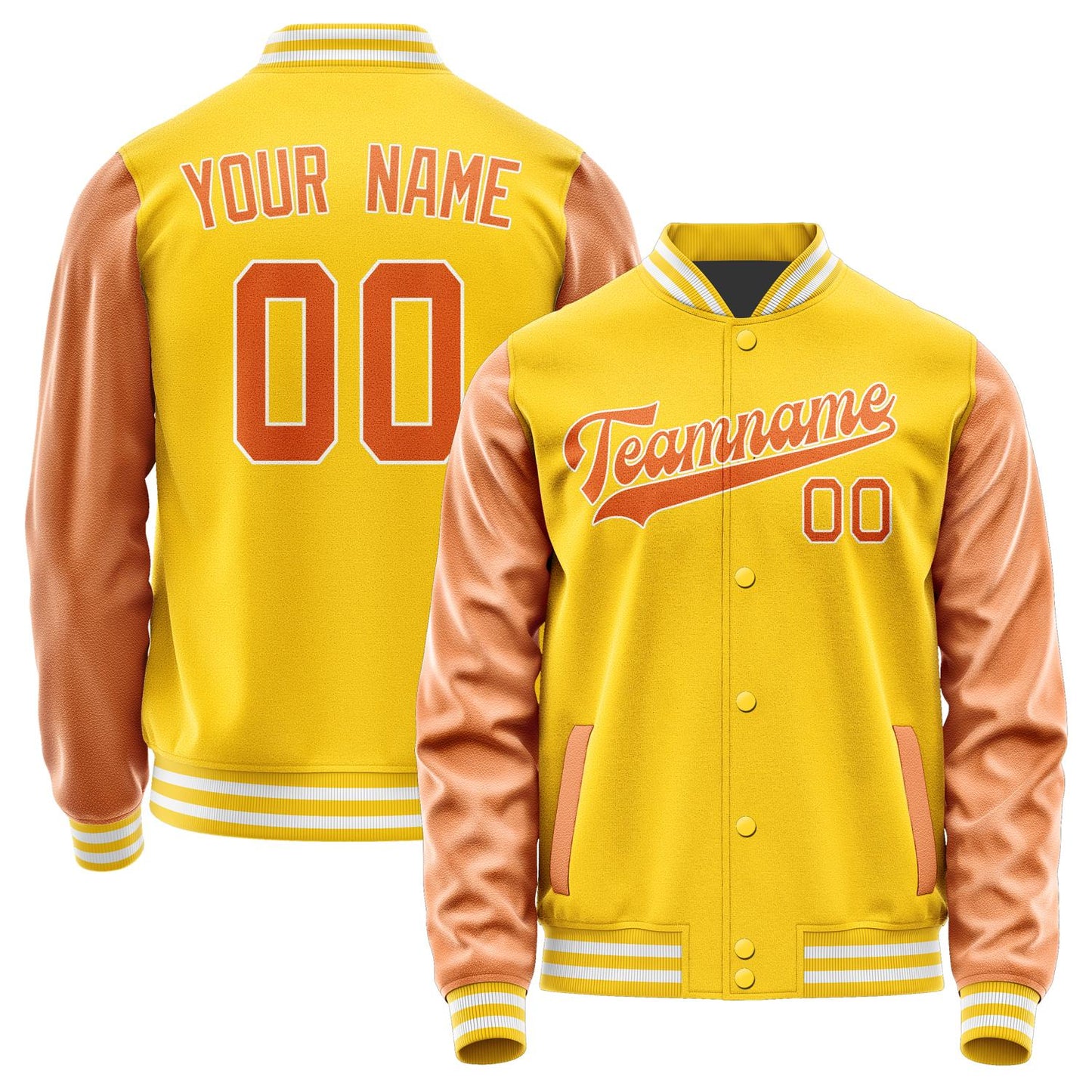 Custom Gold Orange Jacket JA3030283018B31828