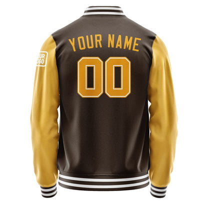 Custom Brown Yellow Jacket Jb0101190118191818