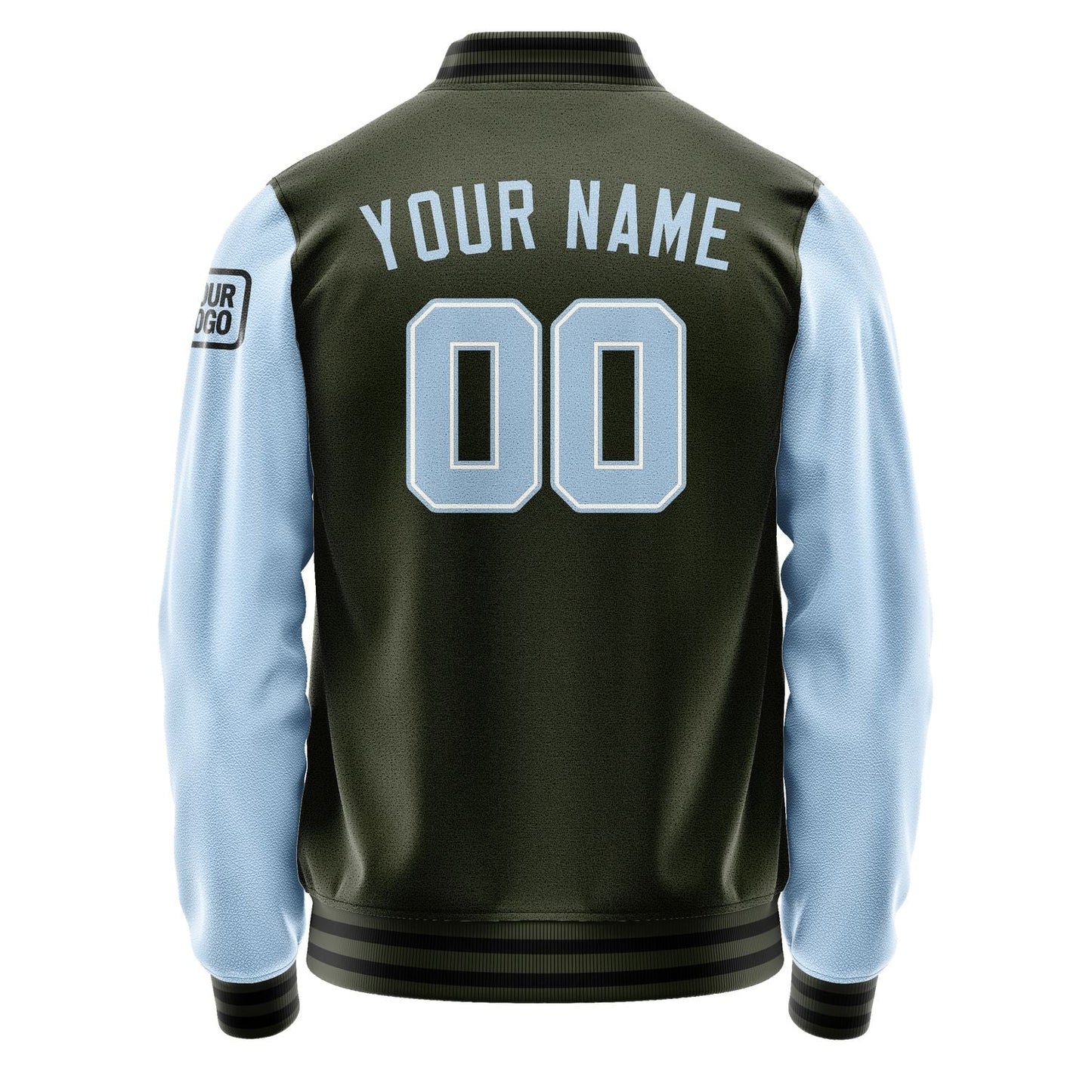Custom Olive Light Blue Jacket Jb0202080217081817