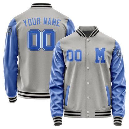 Custom Gray Sky Blue Jacket Jb0404090417091817