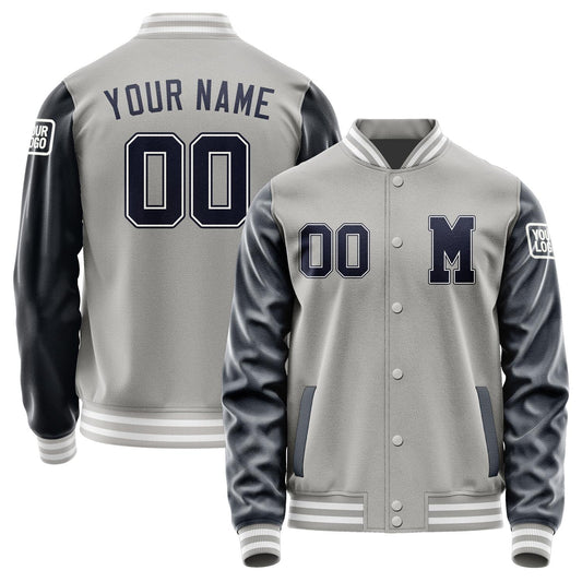 Custom Gray Navy Jacket Jb0404110418111818