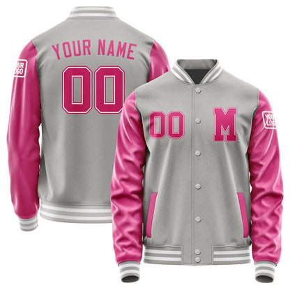 Custom Gray Pink Jacket Jb0404130418131818