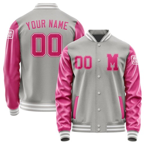 Custom Gray Pink Jacket Jb0404130418131818