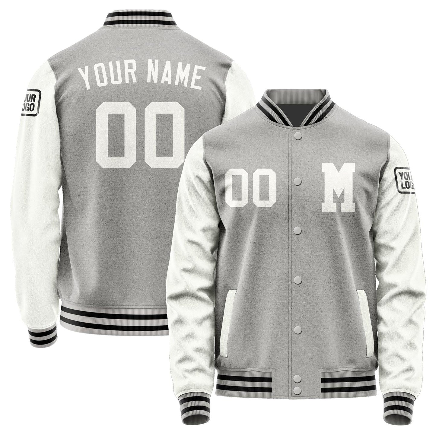 Custom Gray White Jacket Jb0404180417181817