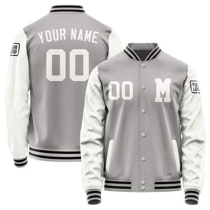 Custom Gray White Jacket Jb0404180417181817