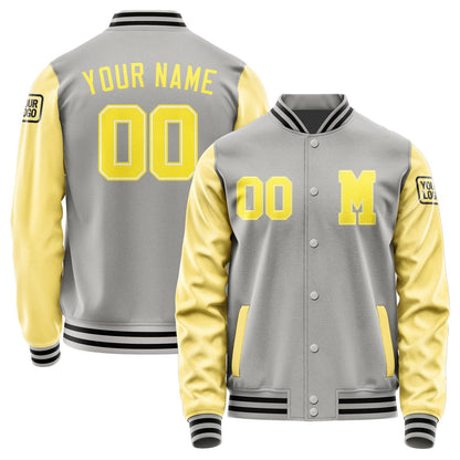 Custom Gray Light Yellow Jacket Jb0404260417261817
