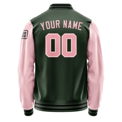 Custom Dark Green Light Pink Jacket Jb0606210617211817