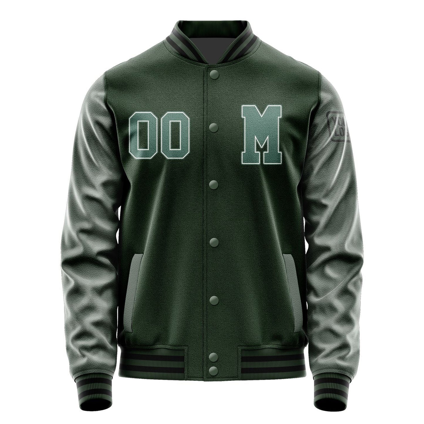 Custom Dark Green Blue Green Jacket Jb0606270617271817