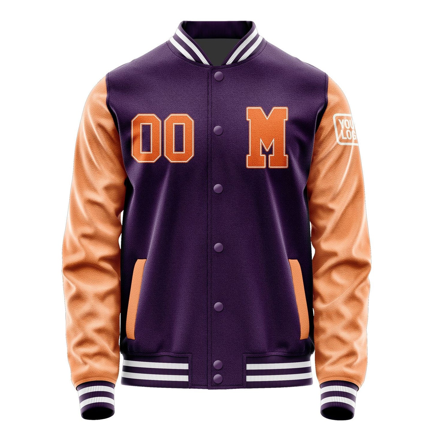 Custom Purple Orange Jacket Jb0707280718281818