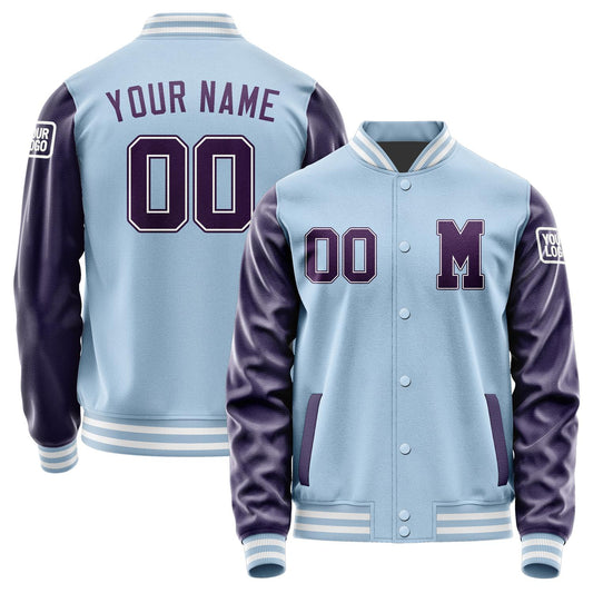 Custom Light Blue Purple Jacket Jb0808070818071818