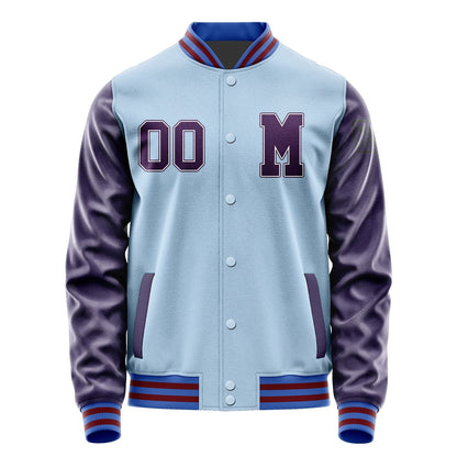 Custom Light Blue Purple Jacket Jb0808070915071817