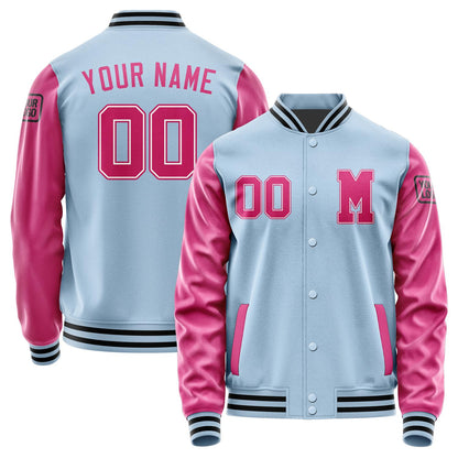 Custom Light Blue Pink Jacket Jb0808130817131817