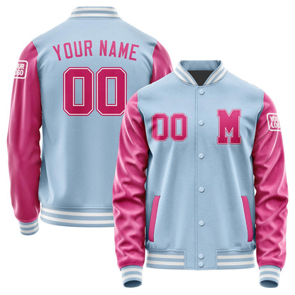 Custom Light Blue Pink Jacket Jb0808130818131818