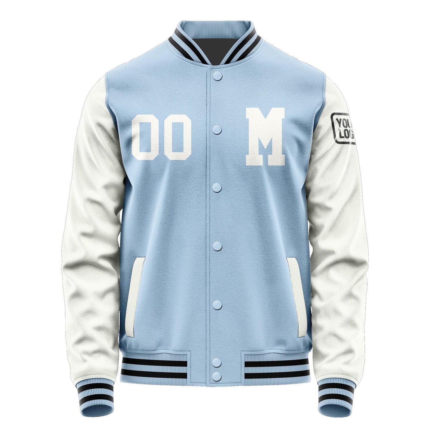 Custom Light Blue White Jacket Jb0808180817181817