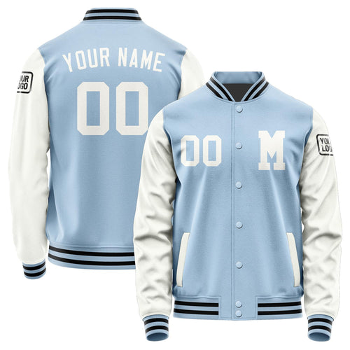 Custom Light Blue White Jacket Jb0808180817181817