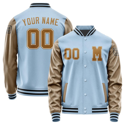 Custom Light Blue Khaki Jacket Jb0808220817221817