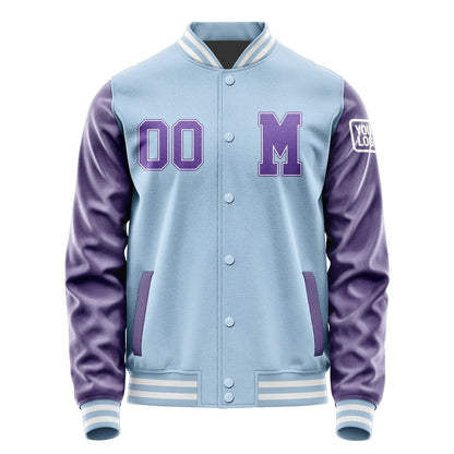 Custom Light Blue Light Purple Jacket Jb0808230818231818