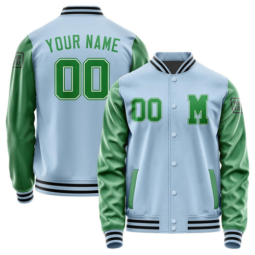 Custom Light Blue Emerald Green Jacket Jb0808240817241817