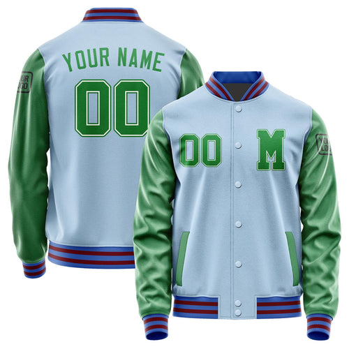 Custom Light Blue Emerald Green Jacket Jb0808240915241817