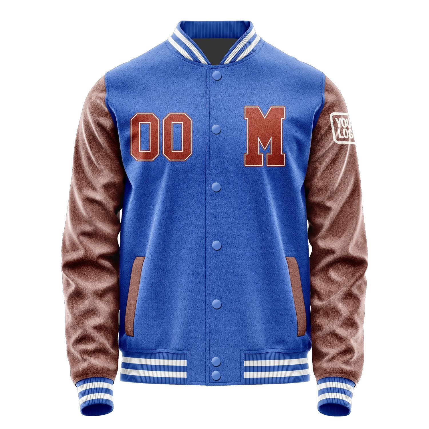 Custom Sky Blue Coral Red Jacket Jb0909160918161818