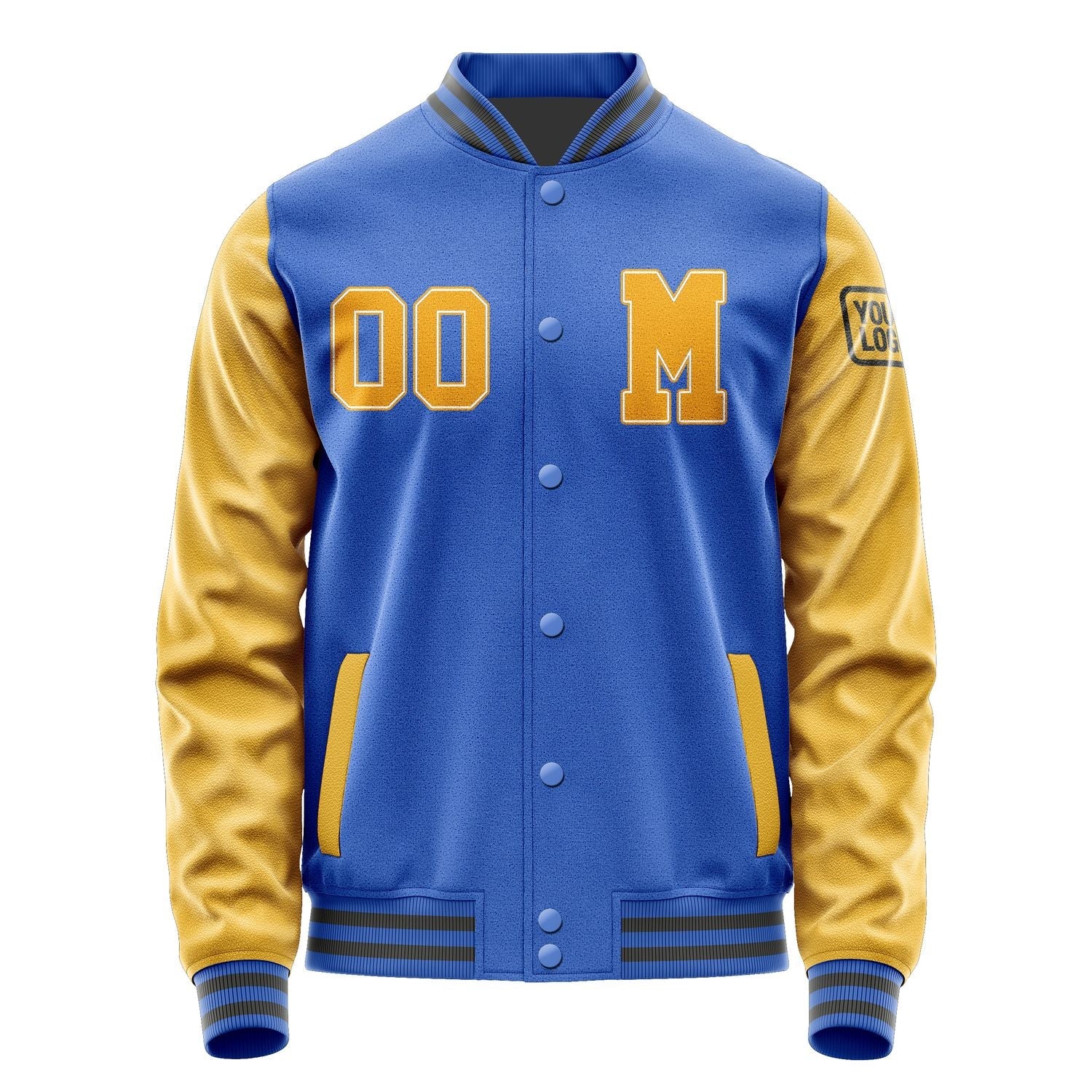 Custom Sky Blue Yellow Jacket Jb0909190920191817